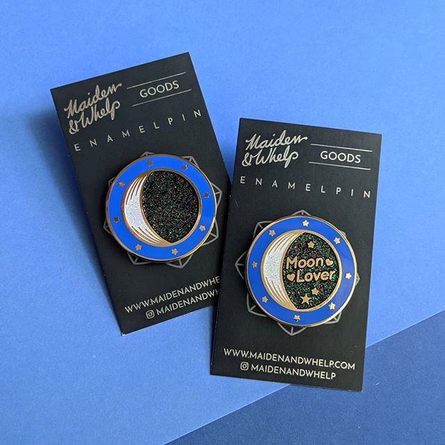 Golden Crescent Moon Enamel Pin - Limited Edition
