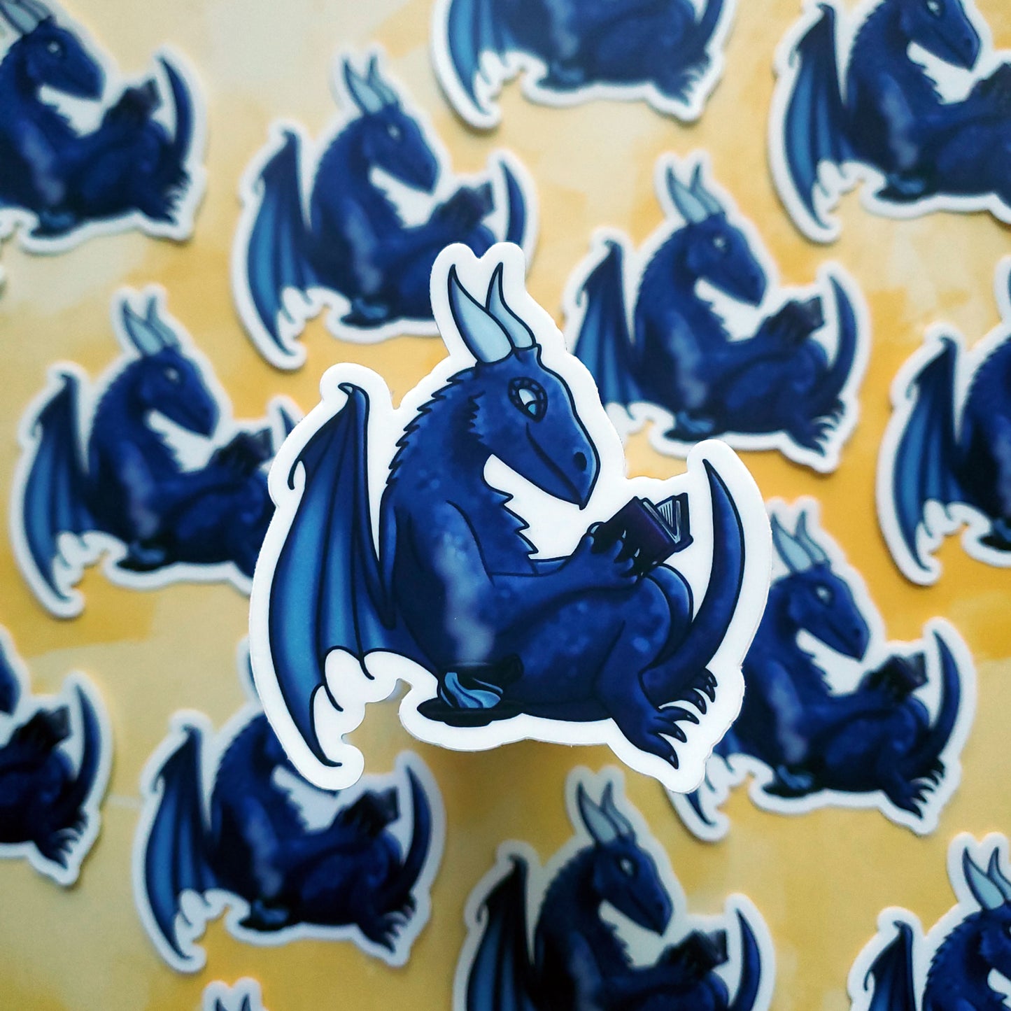 Book Dragon Vinyl Sticker