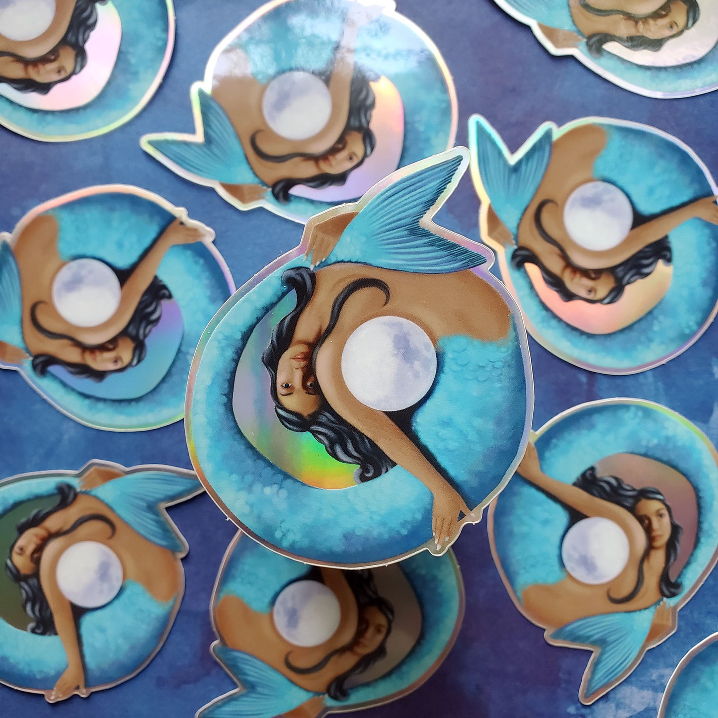 Mermaid & Moon Pearl Sticker
