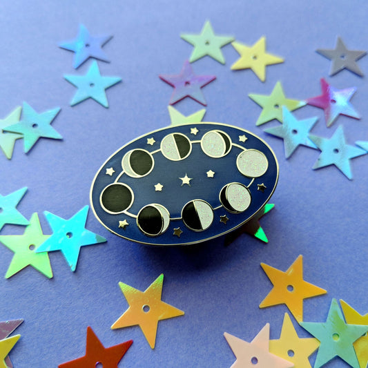 Moon Phases Enamel Pin - Limited Edition