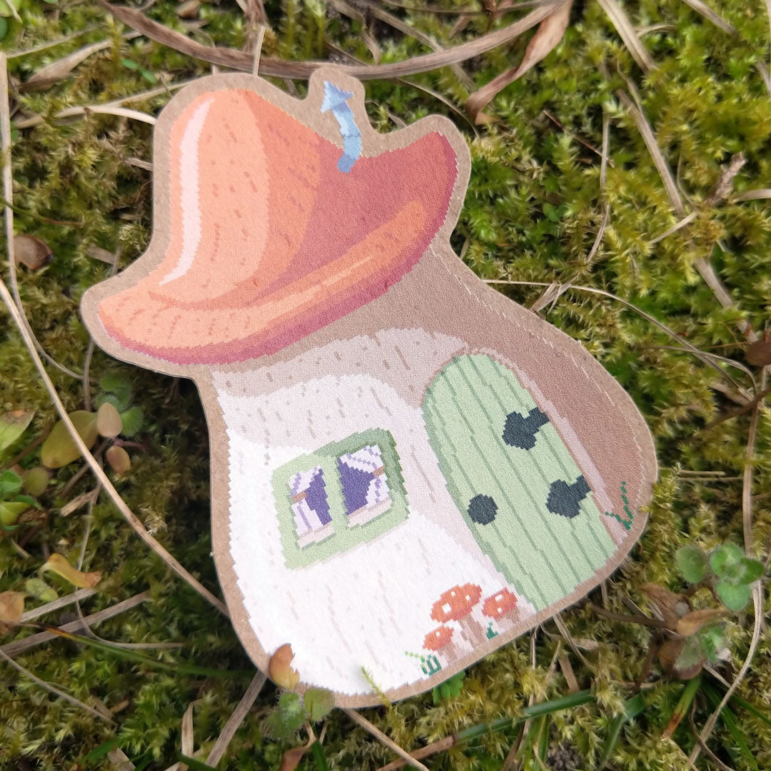 Mushroom House Sticker