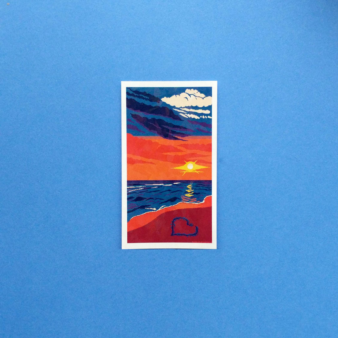 Sunrise Heart Sticker