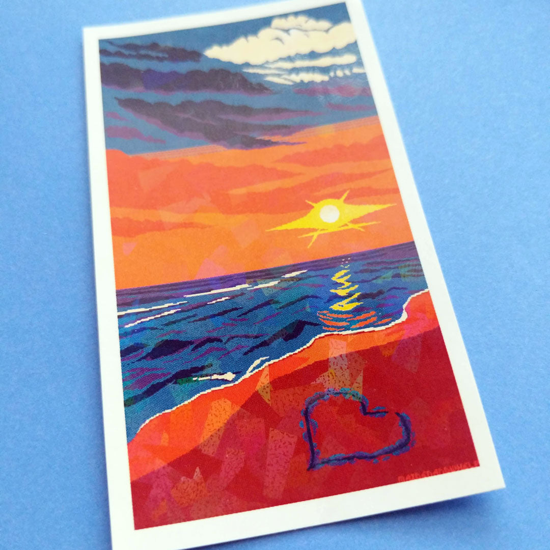 Sunrise Heart Sticker