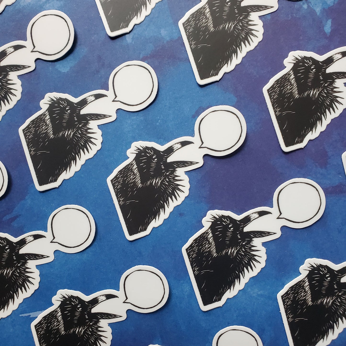 Talking Raven Vinyl Sticker