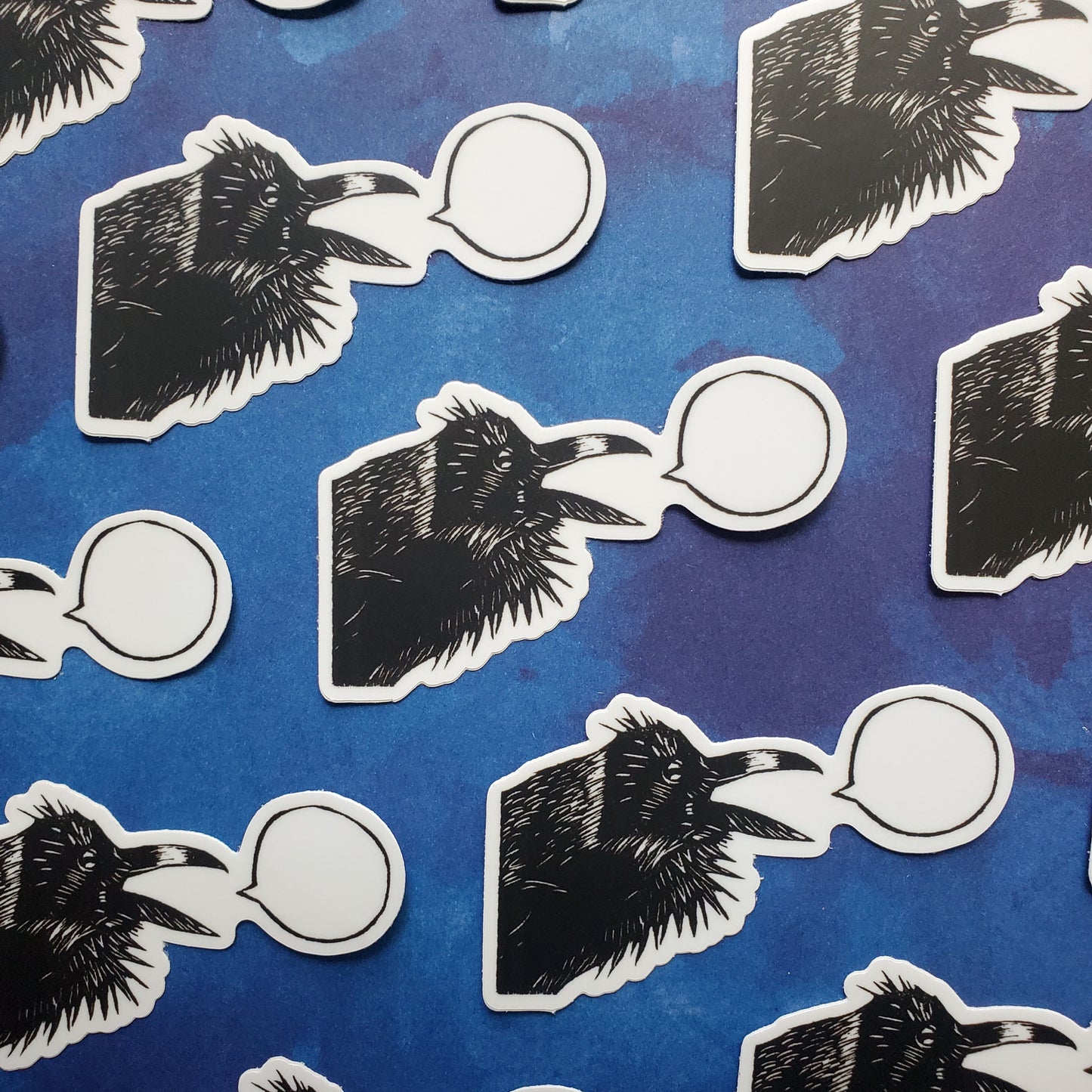 Talking Raven Vinyl Sticker