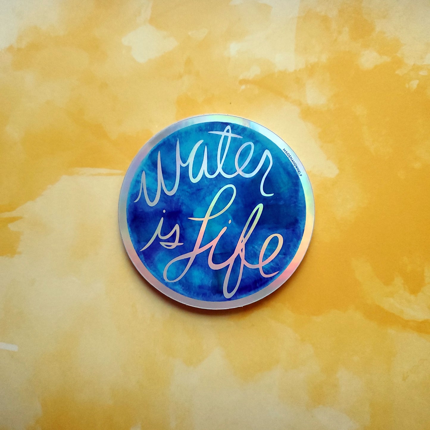 Water is Life Holographic Sticker