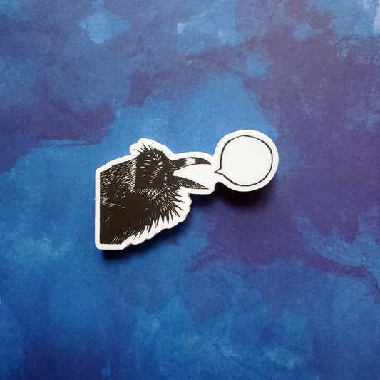 Talking Raven Vinyl Sticker